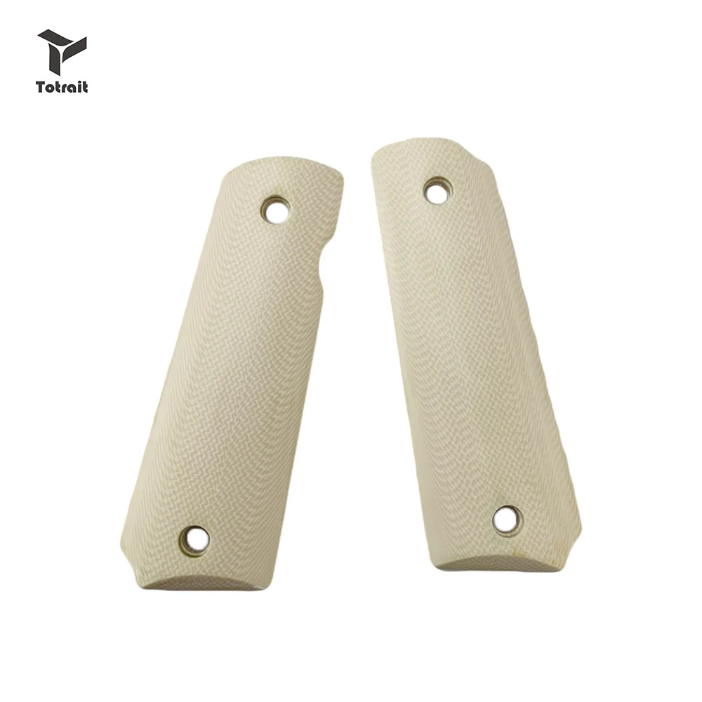 

1 Pair Tactical Pistol 1911 Grips White resin Grips patch Custom Grips CNC Material 1911 Accessories