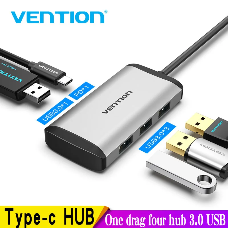 USB разветвитель Vention 3 0 типа c высокоскоростной адаптер для MacBook Pro Huawei Mate 30|USB-хабы| |