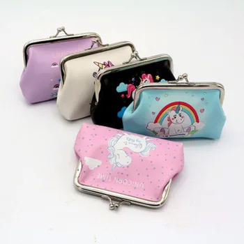 

1PC Girl Kids Coin Purses Holder Kawaii Animal Unicorn Floral Women Mini Change Wallets Money Bag Children Zipper Pouch Gift
