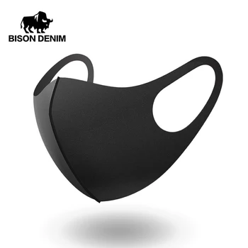 

BISON DENIM 3 pieces Unisex 80s Polyurethane Mouth Mask Anti Dust Mask Adult Windproof Breathable Men Women Face Mask