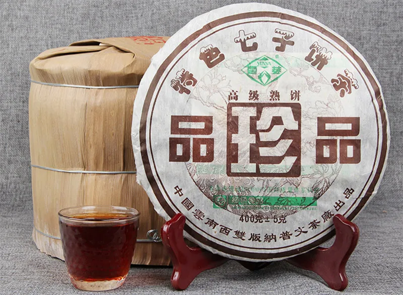 Puwen 2006 Te Pu'er Yunya Shu Pu'er "Сокровища"(Zhen Pin) спелый чай Pu'er торт 400 г