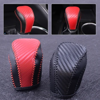 

CITALL Red Black PU Gear Shift Holster Handbrake Cover Trim Frame Car Styling Fit For Toyota Camry 2018