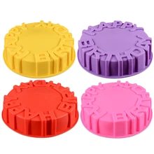 Силиконовая форма с днем рождения, круглая форма для торта, сковорода, кухонные инструменты для выпечки, форма для выпечки хлеба, пирога, пирога, пирожные, формы для выпечки, украшения