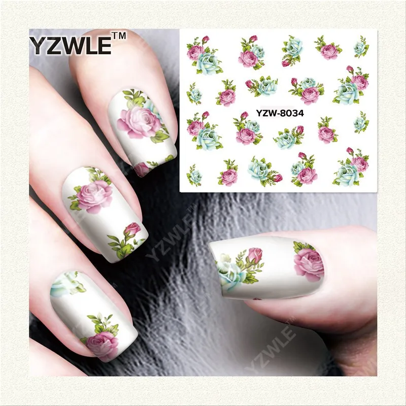 49 Sheets DIY Decals Nails Art Water Transfer Printing Stickers Accessories For Nails Salon YZW8001-8049
