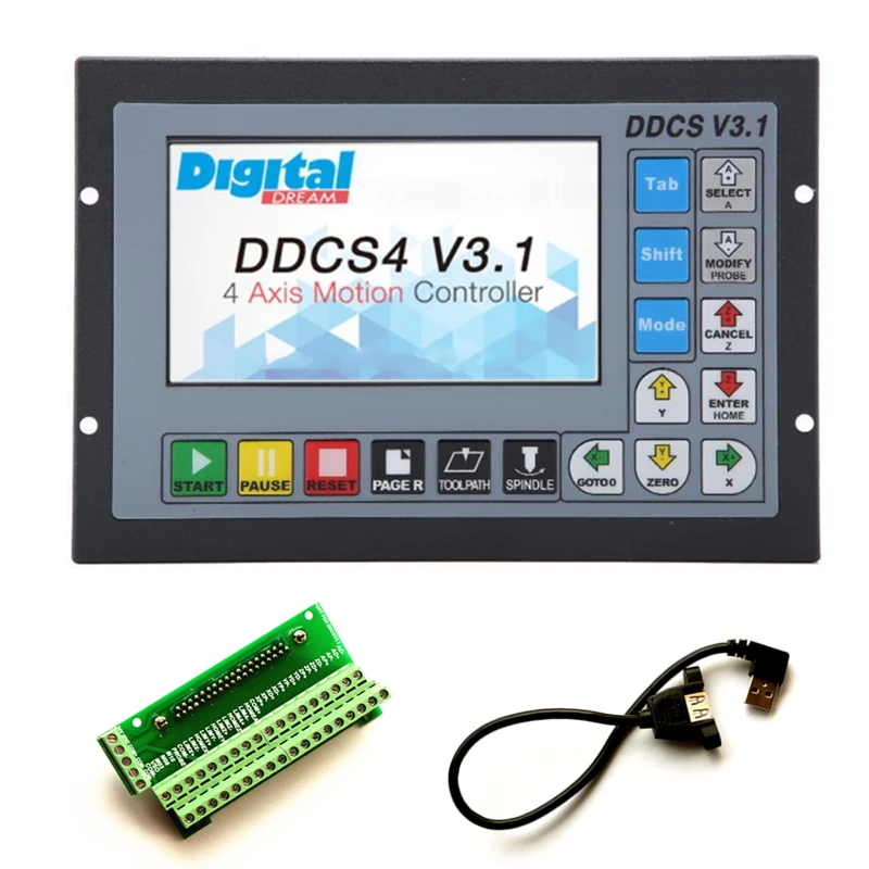 CNC Mach3 Offline Cotroller USB Motion Card DDCSV3.1 автономный 3/4 оси 500 кГц поддержка интерфейса для гравировального станка с ЧПУ
