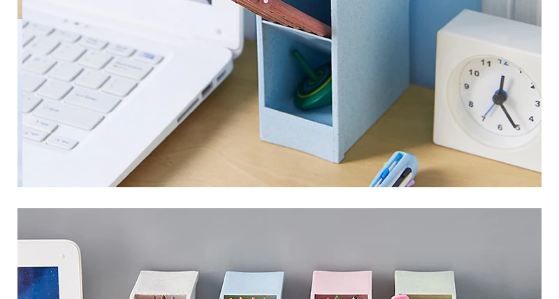 Newest Pencil Pen Case Storage Boxes Drawer Divider Makeup Brush Stand Toothbrush Organizer Table Desk Home Office Organization_05