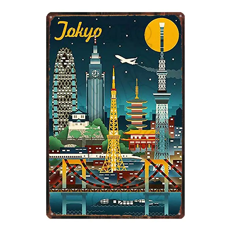 DU-6101 Суши еда Япония путешествия плакат Ukiyo-e металлическая жестяная вывеска настенный Бар Ресторан домашний магазин Декор Путешествия Сувенир 30X20 см DU-6096A - Цвет: DU-6101