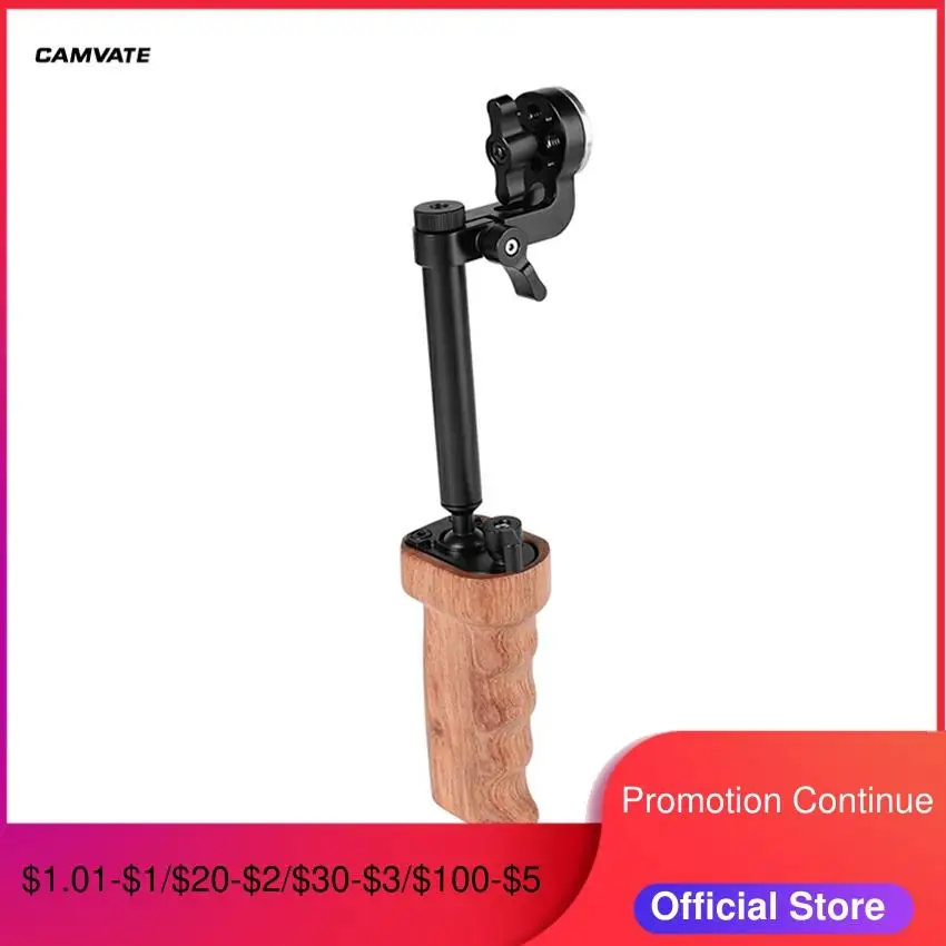 Деревянная рукоятка CAMVATE с шаровой головкой и крепежным шарниром для видеокамеры