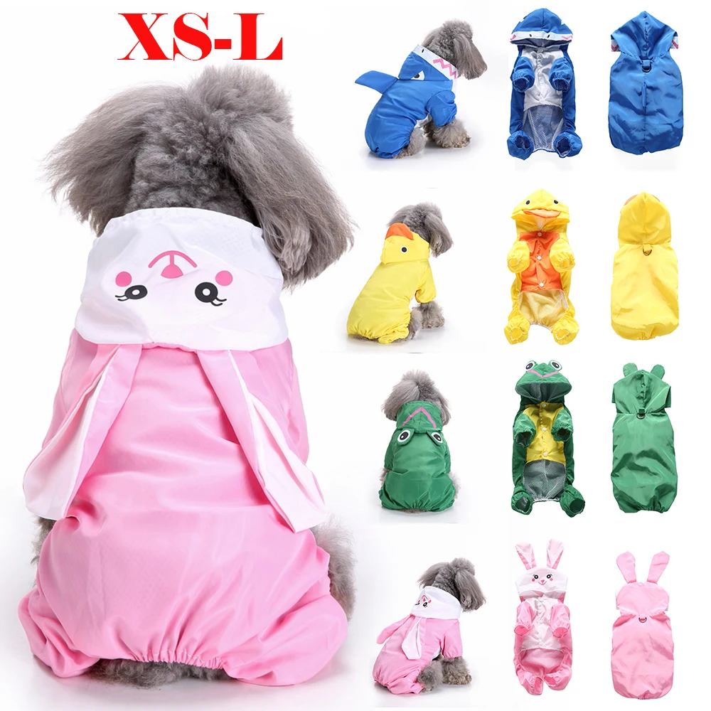 

Cute Dog Raincoat Waterproof Cat Suit Dog Rain Coat Lovely Animal Pattern Pet Cloak For Puppy Dog Pet Supplies D40