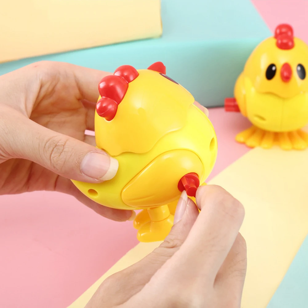 Classic Cute Little Chick Bouncing Animal Clockwork Wind-up Kids Educational Toys for Children Gift