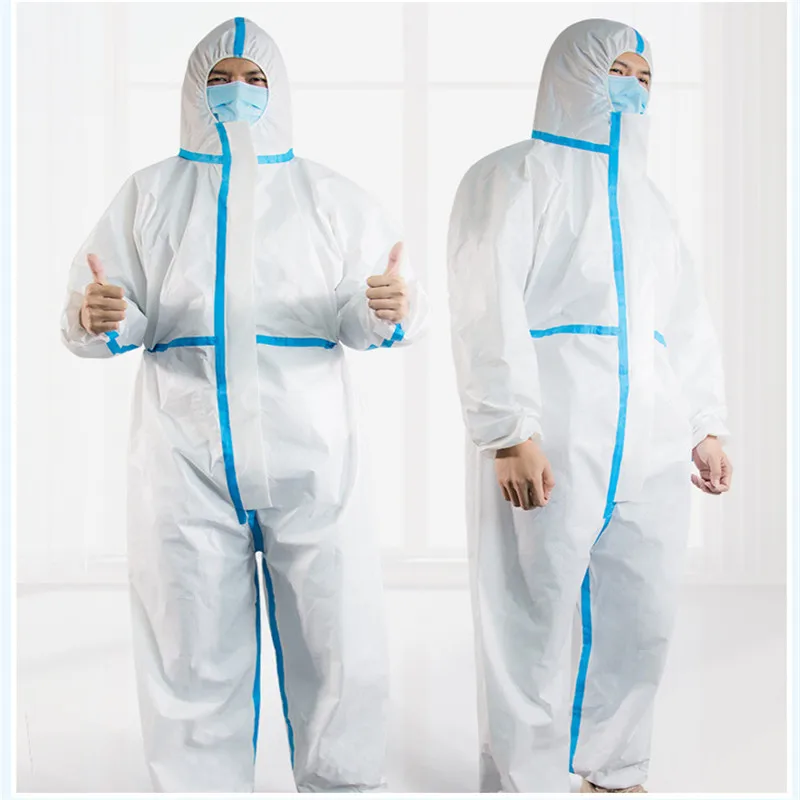 

Professional Medical Protective Clothing White Coverall Hazmat Suit Hospital Disposable Anti-Virus Isolation Protective Clothing