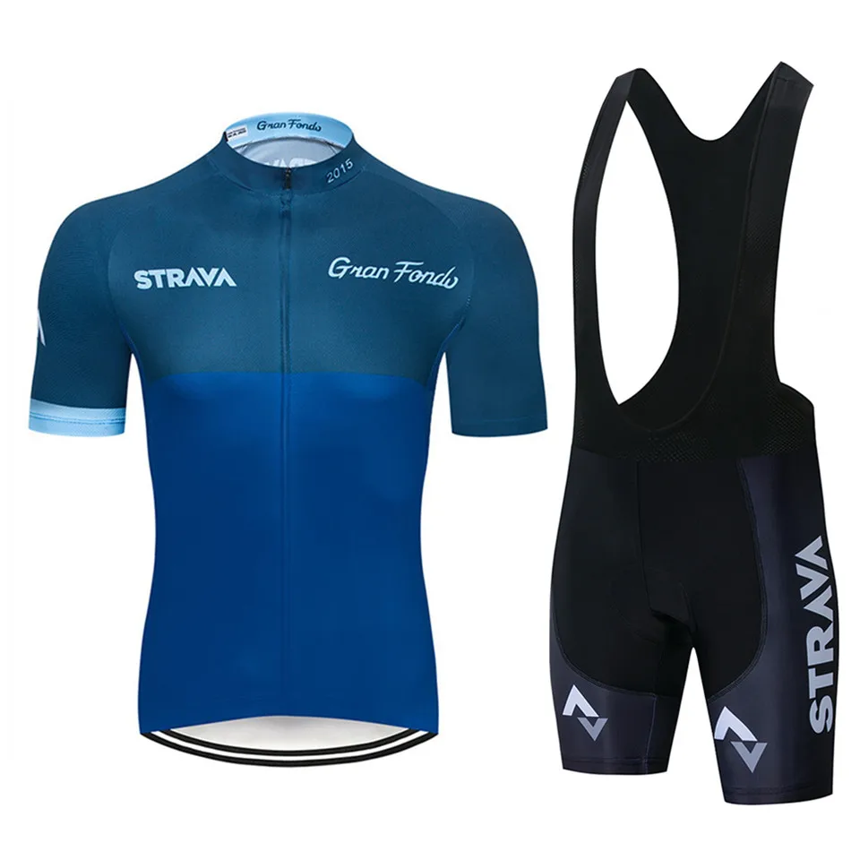 STRAVA Pro Team Лето Велосипеды Джерси набор одежда для велопрогулок, дышащая мужская рубашка с коротким рукавом велосипедные шорты гелевая Подушка 19d