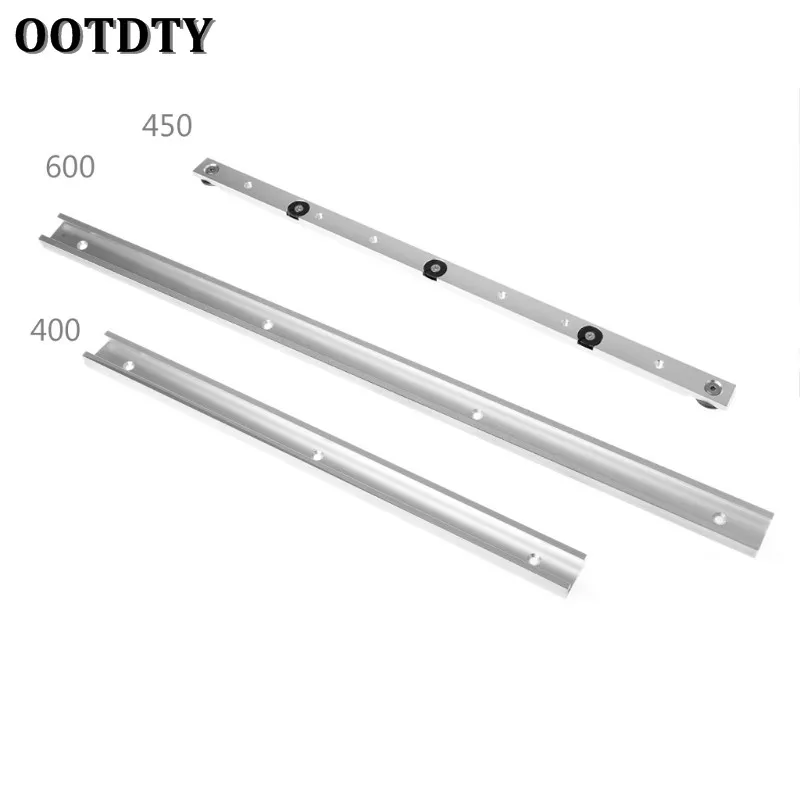OOTDTY 400/600mm T-tracks Aluminum Slot Miter Track Jig Fixture For Router Table Bands