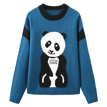 

New 2019 Man Luxury gentleman Embroidered little Panda Knit Casual Sweaters pullovers Asian Plug Size High quality Drake #N35