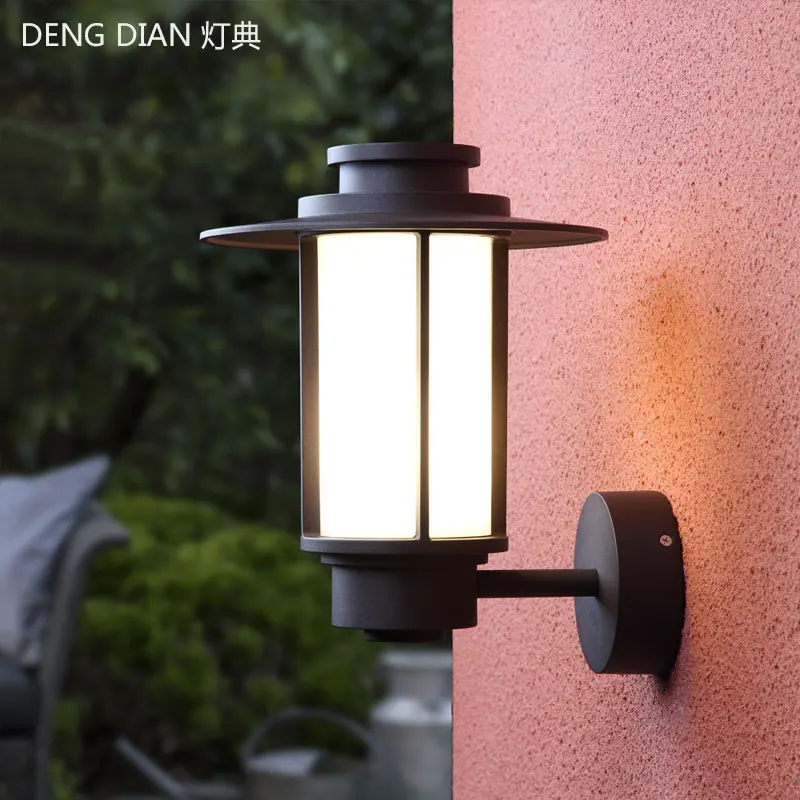 

E27 Wall lamp Vintage Industrial Waterproof porch Light Outdoor IP54 Aluminum PC Diffuser 220-230V Garage Fence Front Door Yard