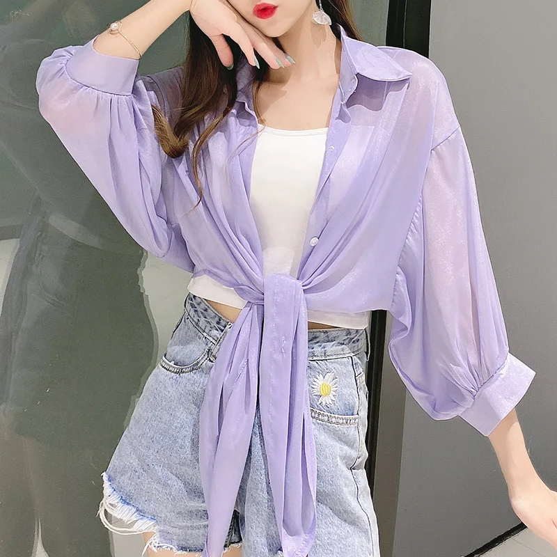 HELIAR 여성용 반팔 쉬폰 셔츠, 단추 업 쉬폰 블라우스, 여성 블라우스, 여성 블라우스, 여성 OL 셔츠, 2024 용수철 여름