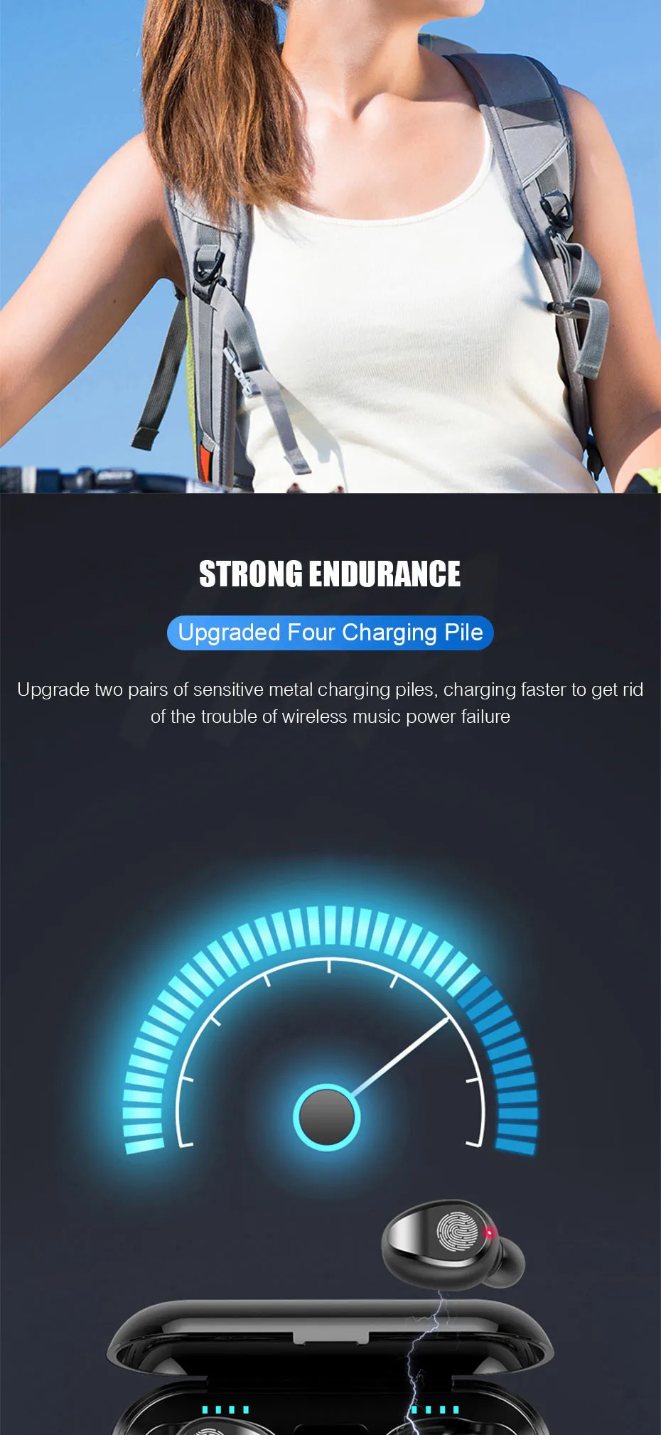 Wireless Earphones Bluetooth V5.0 Earphone TWS Headphones 5D Stereo Headset Earbuds LED Display Mini Headphone For Smart Phone