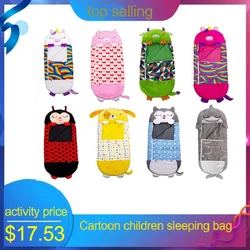 Saco de dormir de dibujos animados para niños, saco de dormir para regalo de cumpleaños, almohada de muñeca de felpa, saco de dormir suave y cálido