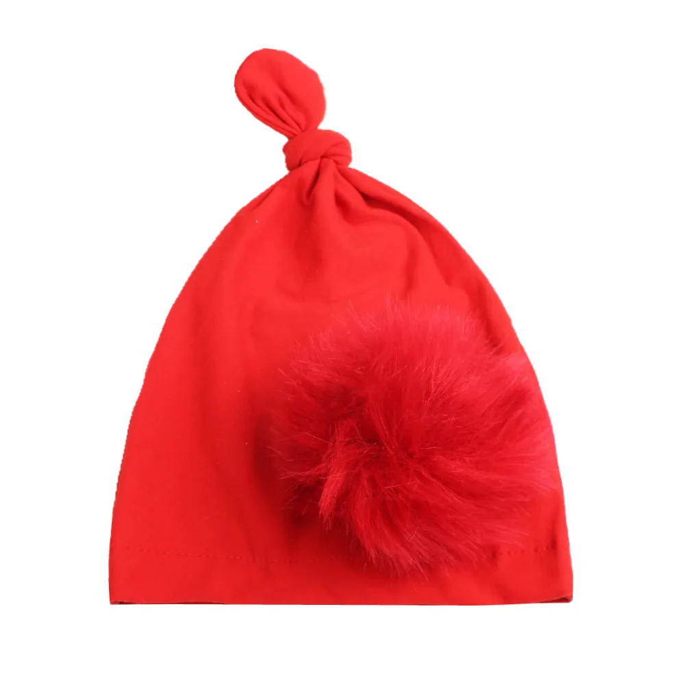 Free shipping new European and American children's fashion wool ball cap knotted pointed hat simple boy girl baby hat hair