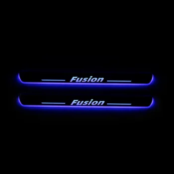 

For Ford Fusion 2015 - 2020 Acrylic Moving LED Welcome Pedal Car Scuff Plate Pedal Door Sill Pathway Light