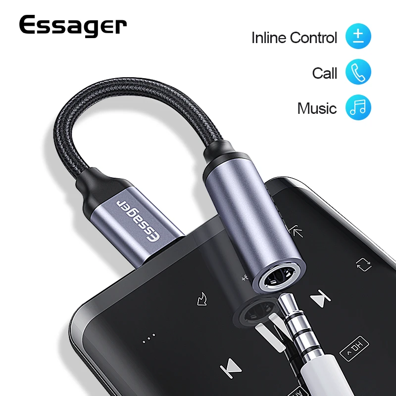 Essager Type C To 3 5mm Jack Adapter For Headphone Usb C To 3 5 Mm Audio Aux Cable For Xiaomi Mi 9 8 Pro Oneplus 7 7t Huawei P30 Audio Video Cables Aliexpress Essager Type C To 3 5mm Jack Adapter For Headphone Usb C To 3 5 Mm Audio Aux Cable For Xiaomi Mi 9 8 Pro Oneplus 7 7t Huawei P30 Audio Video Cables Aliexpress