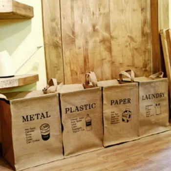 

5 Ideas Storage Box Jute Home Storage Basket Laundry Storage Barrels Sundries Sorting Storage Tool Storage Bag with Its Own Name