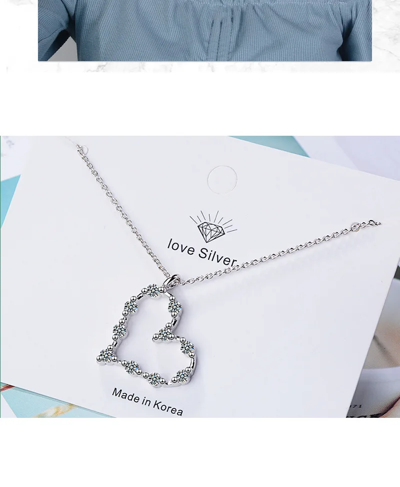 Горячая 925 стерлингового серебра Бесконечность навсегда ожерелье с подвесками в виде сердец+ серьги для женщин цепи Ювелирные наборы подарок ожерелье Bijoux
