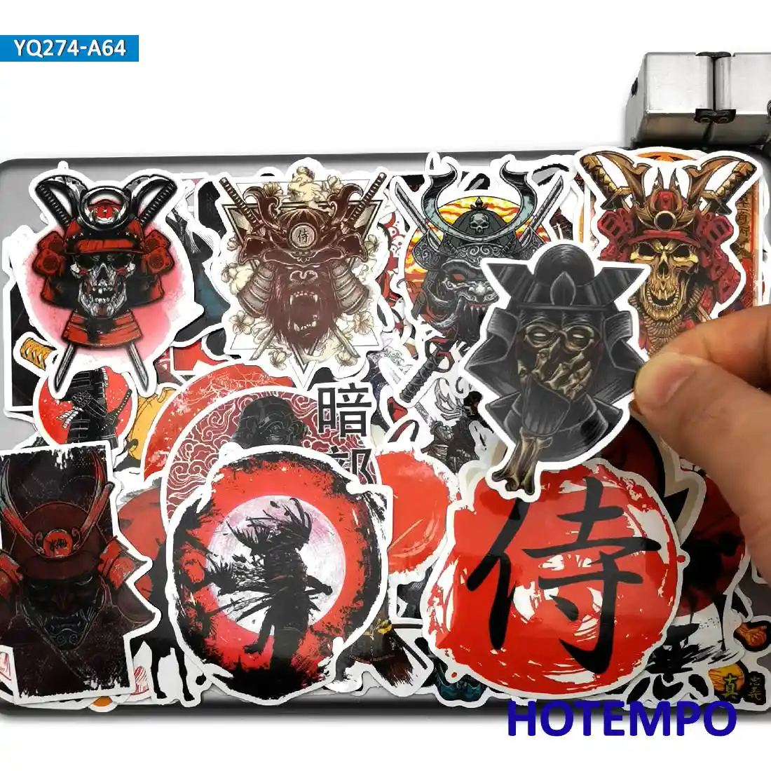 60 pçs japão samurai bushido espírito estilo arte adesivos para o telefone móvel portátil guitarra mala skate bicicleta decalque do carro adesivos