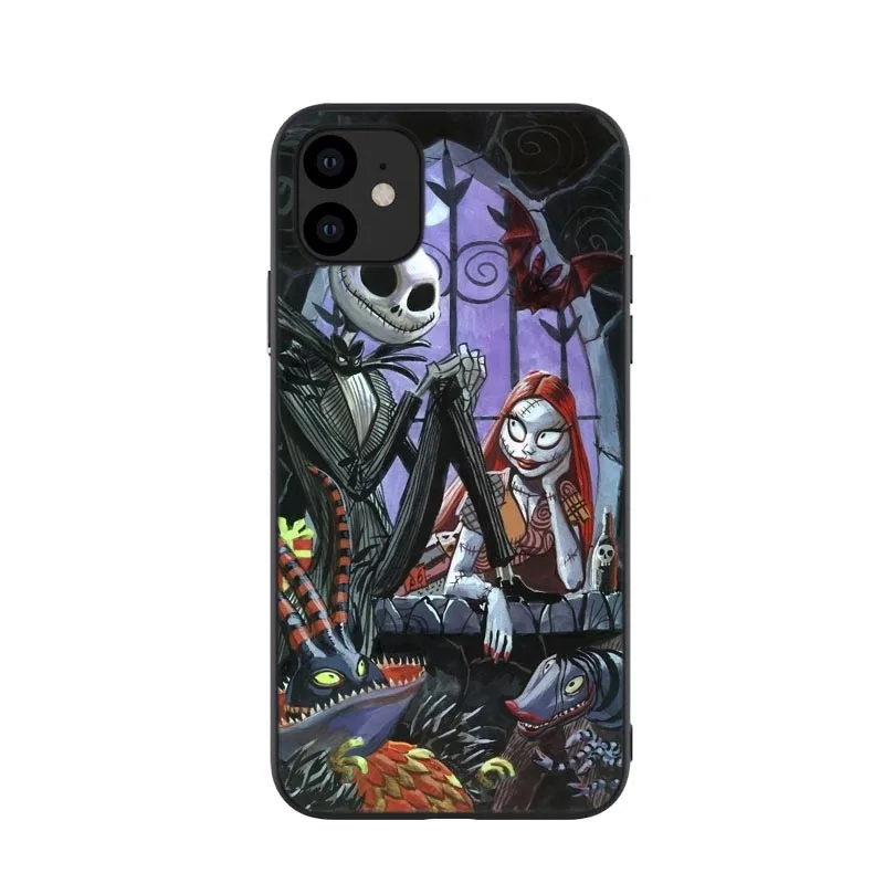 Хэллоуин Джек и Салли чехол для iphone 11 Pro Max зомби Тыква рельефный силиконовый чехол для iphone 5 6s 7 8 Plus Xs Max XR