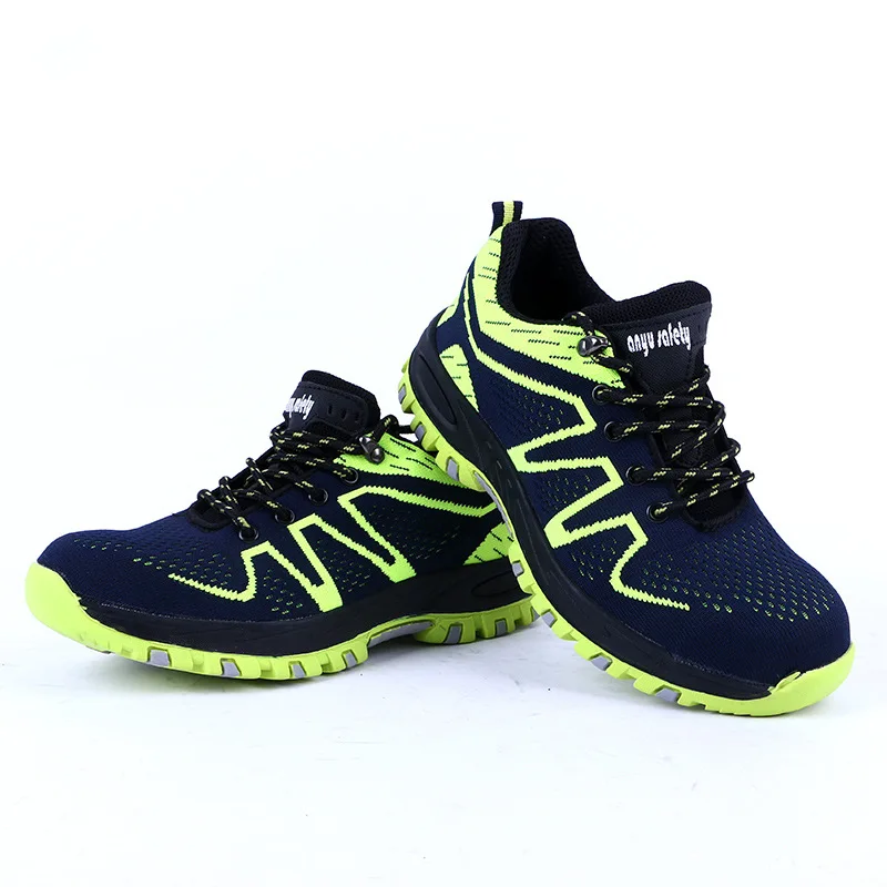 

New breathable safety shoes men's Lightweight autumn anti-smashing piercing Single steel toe Construction work shoes boots