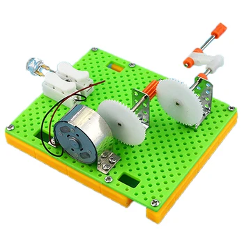 

1set DIY Science Gizmo Hand Crank Generator Kids Puzzle Assembled Kits Simple Physics Experiment Teaching Resources