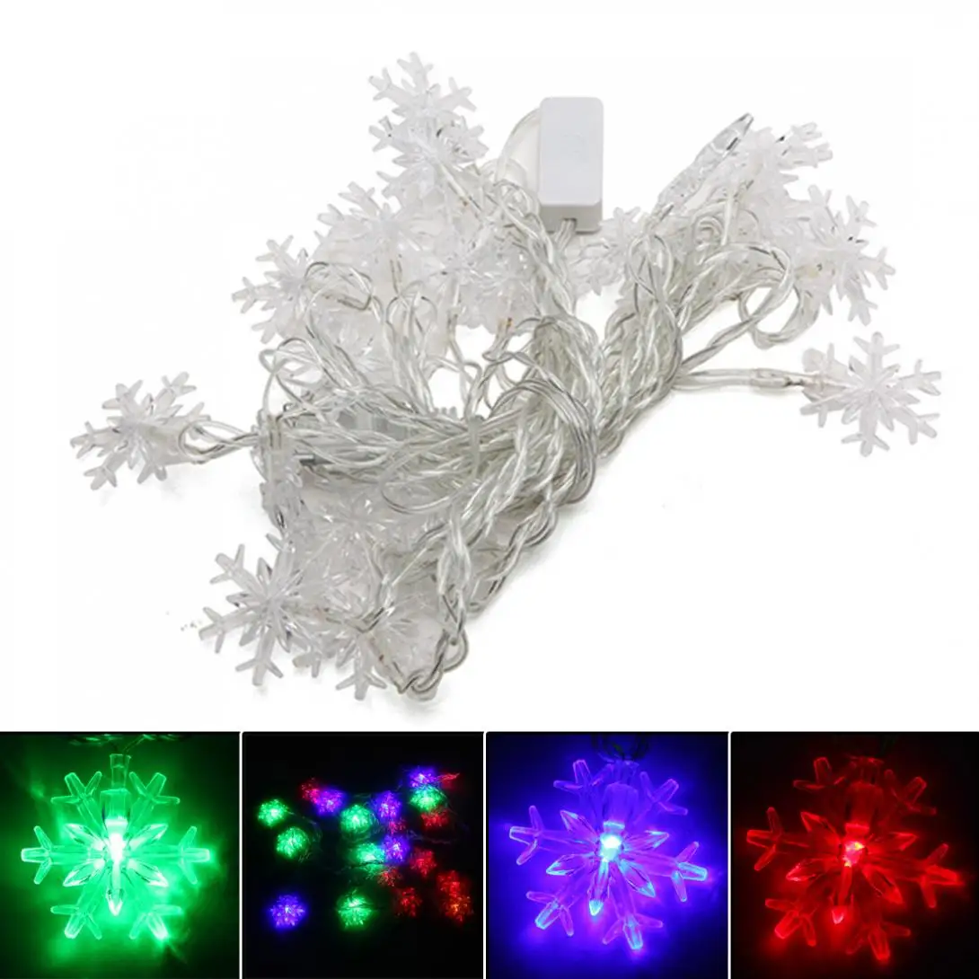 

110V/220V 4M Little Snowflake RGB LED String Light Lighting Accessories Parts for Home Decoration Festival Holiday Party