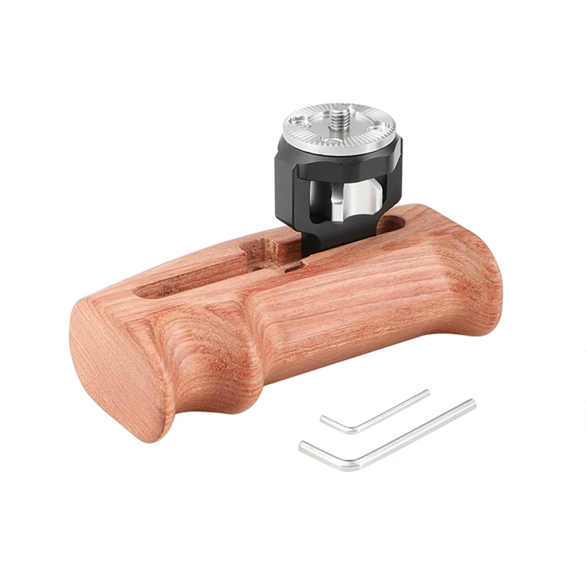Ajustável de Madeira Handgrip com Roseta Conexão para Dlsr Kit de Ambos os Lados Camvate Montagem Thumbscrew Câmera Gaiola C2348 m6