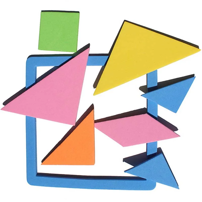 

Children Mental Development Tangram Kids Small Foam Jigsaw Puzzle Direct Wholesale Kindergarten Educational Hand-Made Toys