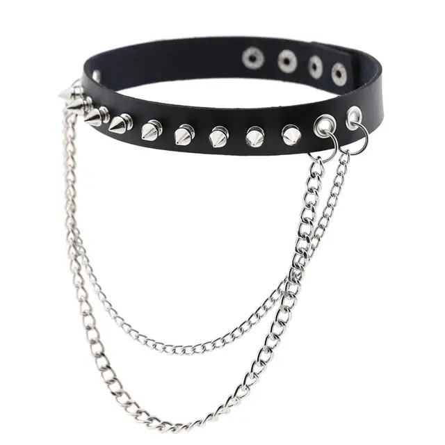 Emo Choker With Spikes Collar Women Man 