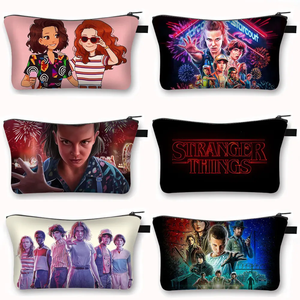 Pouches-Organizer Storage-Bags Cosmetic-Case Make-Up Stranger Things Teenager Women Ladies