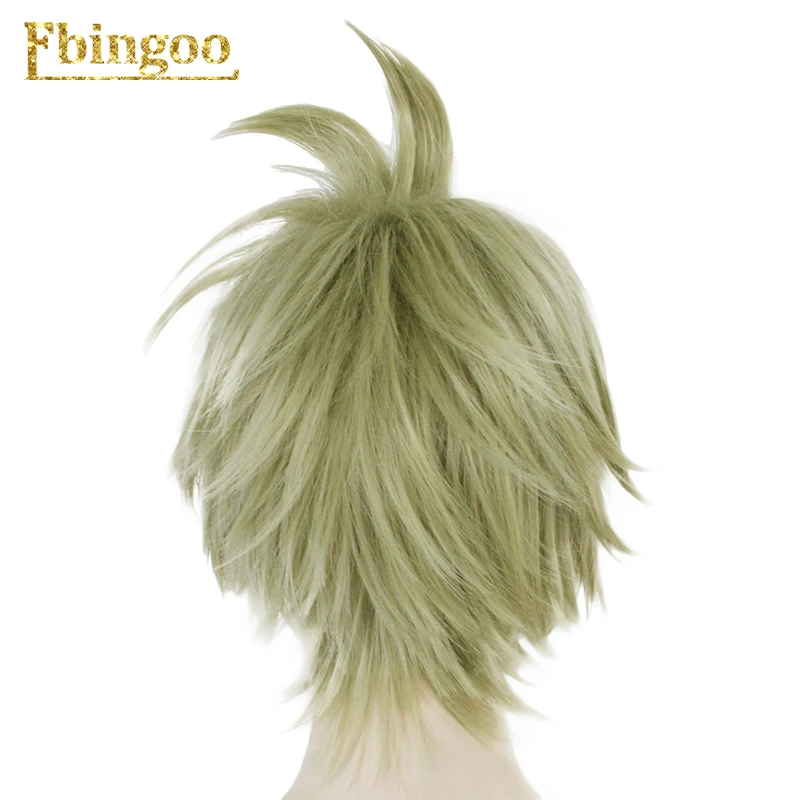 Ebingoo Danganronpa V3: Killing Harmony Amami Rantarou парик короткий прямой лимон зеленый синтетический костюм для Хэллоуина Косплей парик