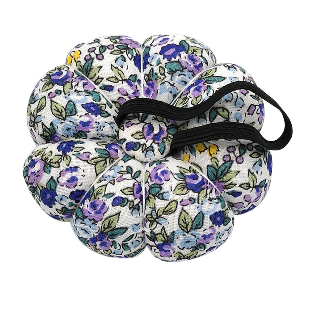 O Cute Fabric Pumpkin Shape Holder Pin Cushions with elastic wrist band Wearable Needle Pincushion For Sewing Quilting Pin Holder - Цвет: O