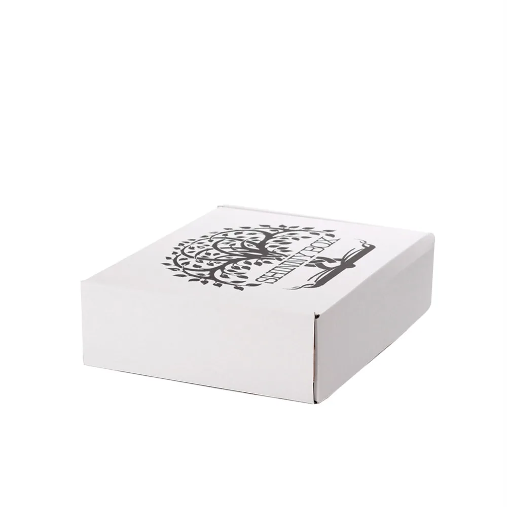 100 шт./лот на заказ крафт-коричневая цветная бумажная коробка с принтом логотипа почтовая отправка коробки упаковка упаковка коробка