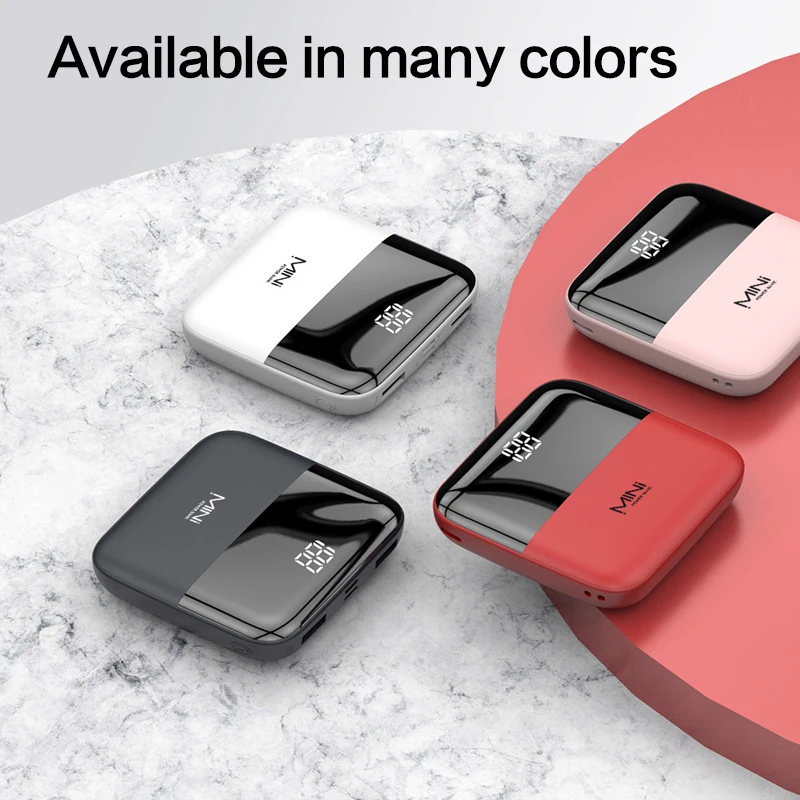 20000 мАч Мини Внешний аккумулятор светодиодный дисплей двойной USB 2.1A Быстрая зарядка портативный внешний аккумулятор для Xiaomi 9 iPhone XR samsung S10 внешний аккумулятор