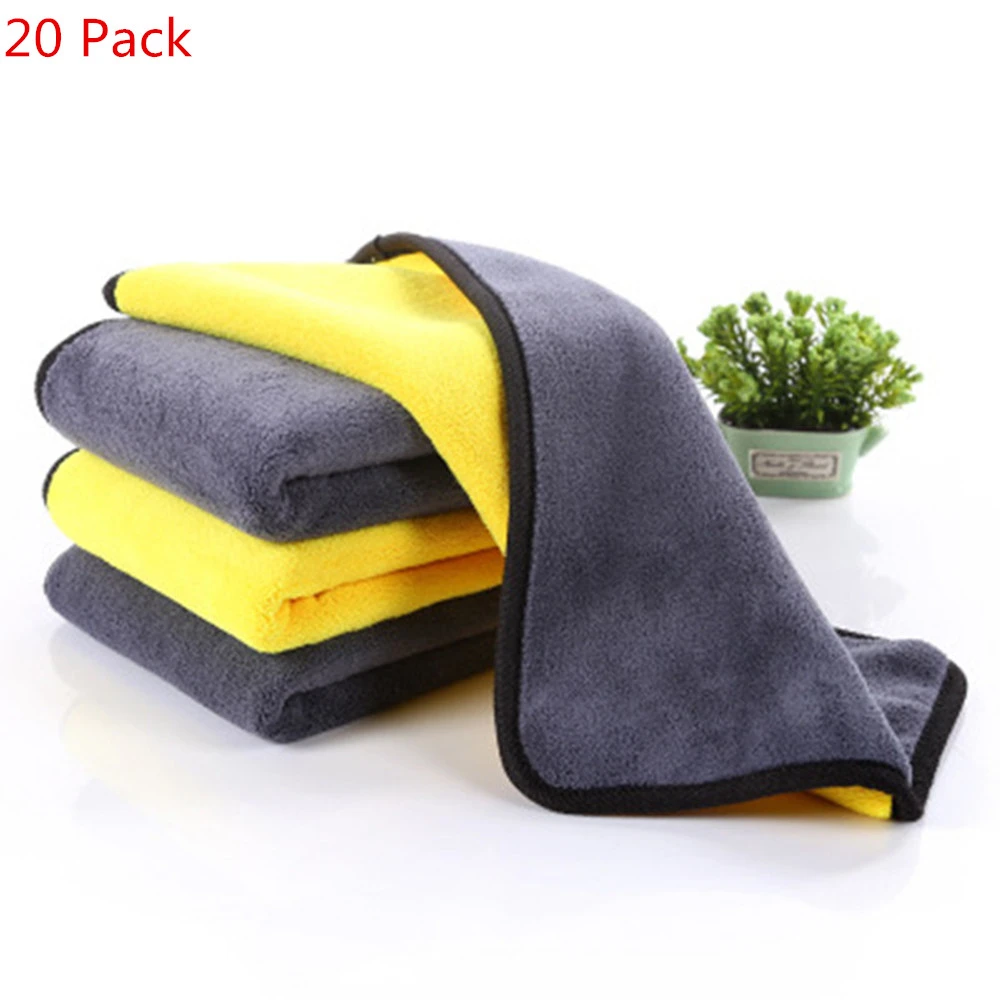 20 Pcs 600gsm Car Wash Microfiber Towels Super Thick Car Cleaning Cloth For Washing Drying Absorb Wax Polishing 30x30cm Sponges Cloths Brushes Aliexpress