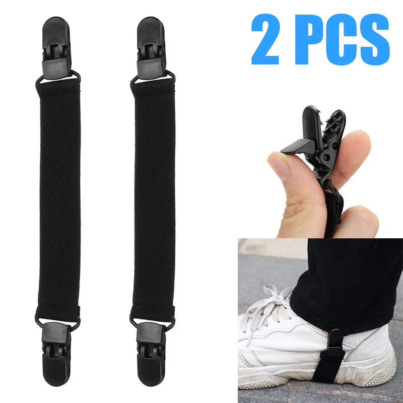 1Pair Pant Clips Motorcycle Bike Cyclist Leg Boots Straps Stirrup For Riding US