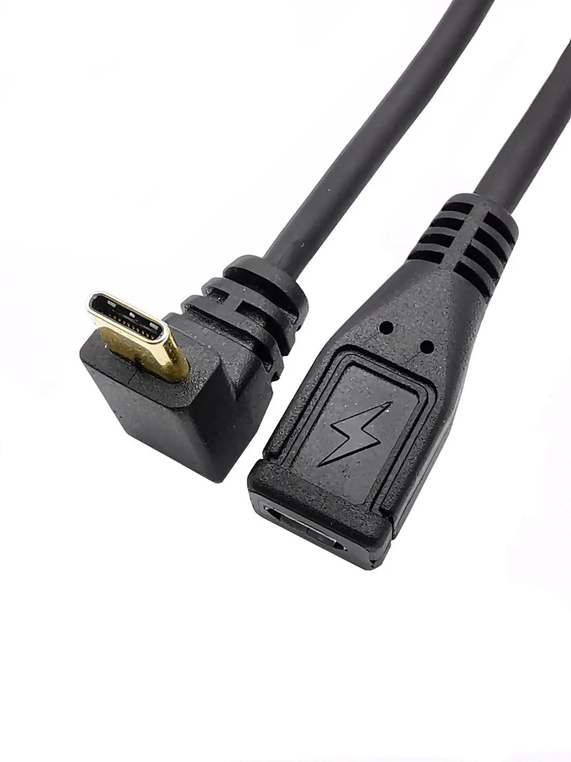 Позолоченный USB3.1 90 ° вверх type-C orbit Micro5pin Женский адаптер для передачи данных для мобильного телефона