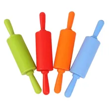 Деревянная ручка, силикон, ролики, Скалка, детский кухонный инструмент для приготовления пищи, выпечки, для пасты, печенья, теста, выпечки, лапши, кухни