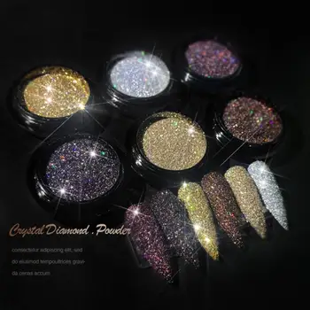 

6 Colors Nail Glitter Powder Lasting Astringent Jump Dijing Diamond Powder Waterproof Acrylic Shimmer Glitter Powder TSLM1
