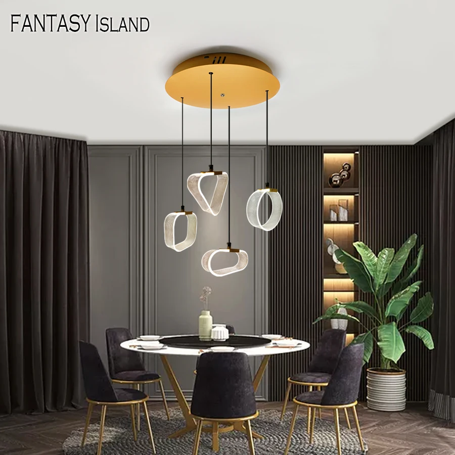 

New Design Modern LED Pendant Lights Acrylic Pendant Lamps Hanging Light Fixture for Living Bedroom Dining Room