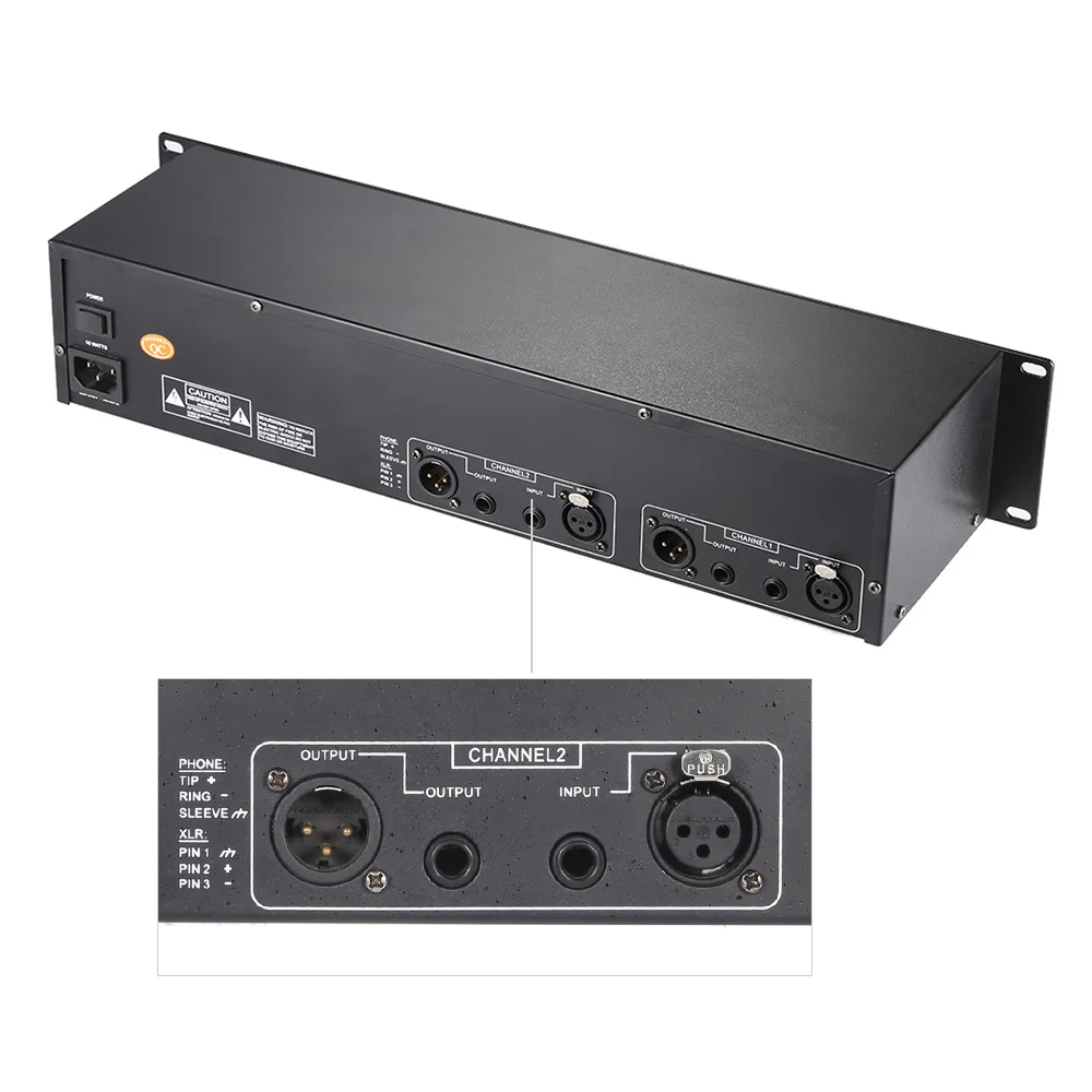 Высокое качество EQ-231 двухканальный 31-полосным эквалайзером 2U Держателя Шкафа