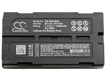 

Cameron Sino 40200040 7380-46 BDC46 Battery for Pentax DA020F RCA CC-8251 PRO-V730 PRO-V742 Sokkia SET 200 3400mAh