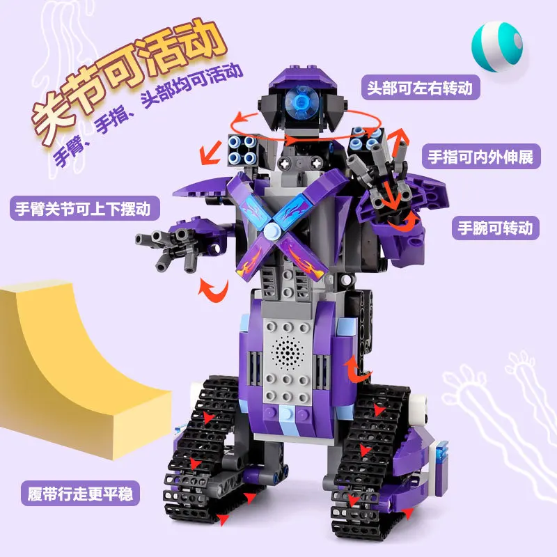 

Yuxing Science And Technology Series Remote Control Robot 13003 Robert M3 Smart Remote Control Electric Building Blocks Toy