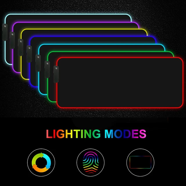 Tapis de souris de jeu RGB LED anti-ald, 25x35/30x35/30x80/35x60/40x90, grand  polymère pour ordinateur gamer - AliExpress